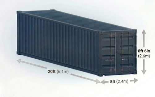 20ft x 8ft self storage container at JB Storage Solutions